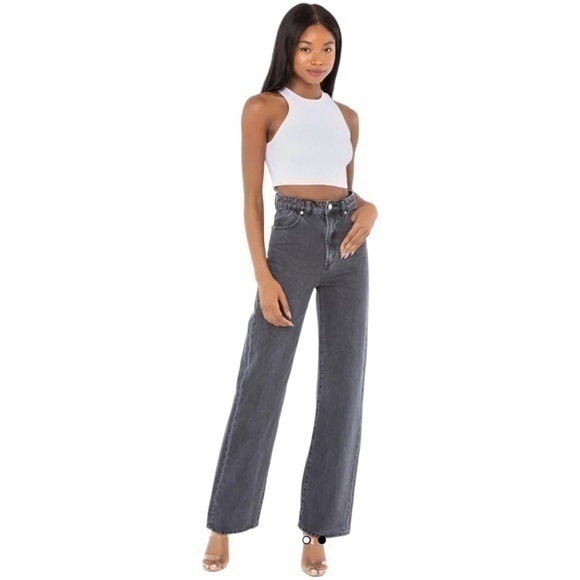 Rolla’s Original Cropped Straight Grey Jeans - Picture 1 of 10